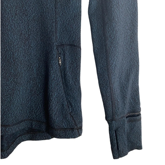 Lululemon Outrun 1/2 Zip Running Luon Spray Jacquard Alberta Lake Black Pullover - Picture 10 of 13